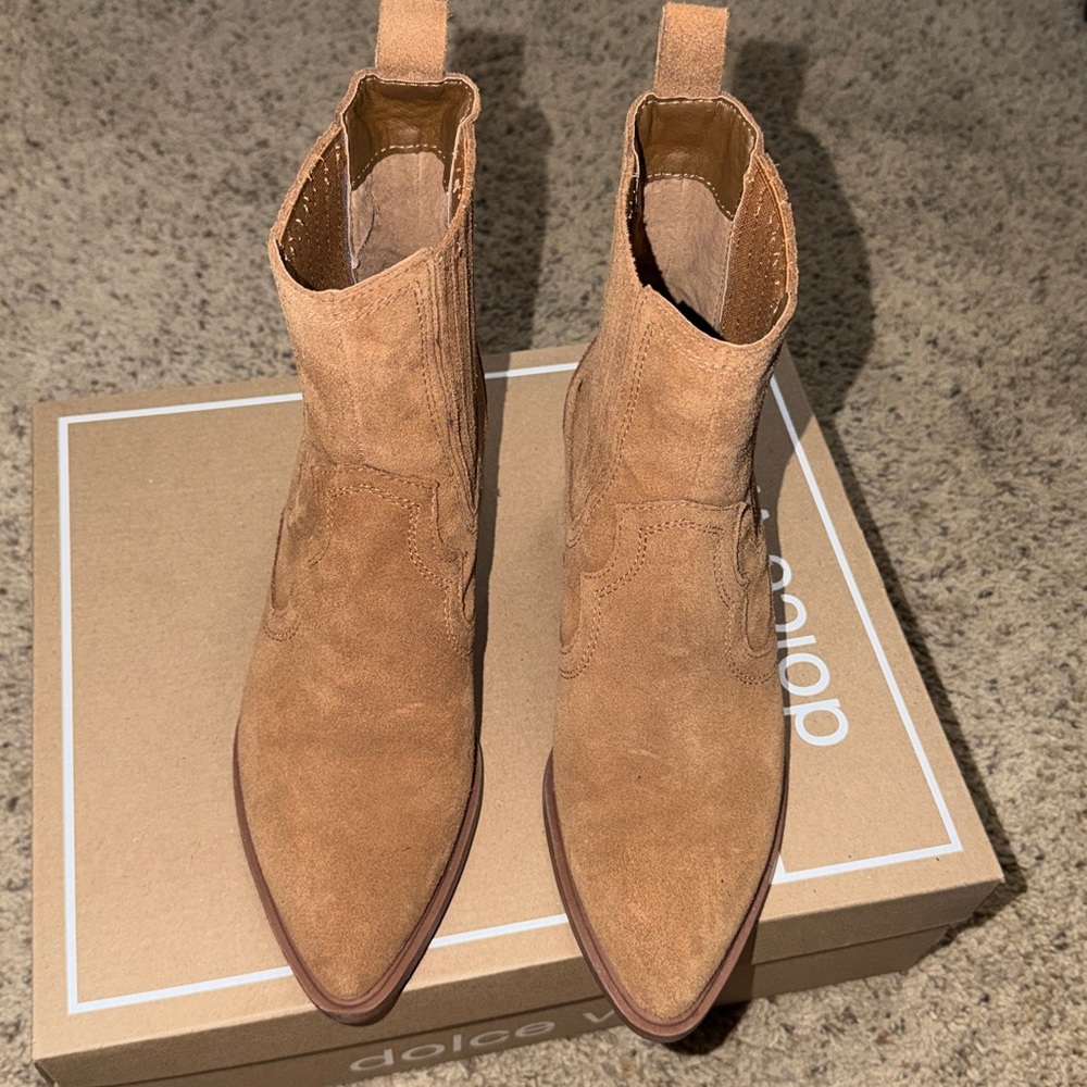 Dolce Vita Brylee Brown Suede Heeled Boots